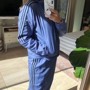 Adidas Blue Waterproof Tracksuit Size Large